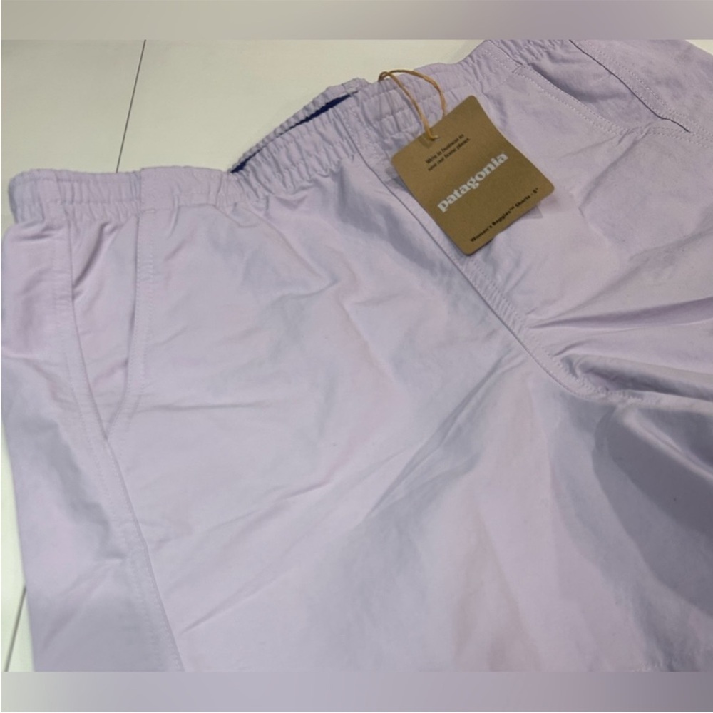 Patagonia Women's Size Medium 5” Baggies Shorts Foxglove Purple Lavender NWT - Picture 2 of 7